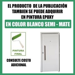 Puerta de chapa inyectada Nº 18 con 3 cerradura de seguridad y barral de acero inoxidable. De 0.80 x 2.00 en internet