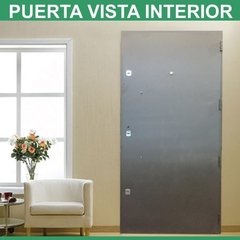 Puerta de chapa inyectada Nº 18 con 3 cerradura de seguridad y barral de acero inoxidable. De 0.80 x 2.00 Art 6011 - comprar online