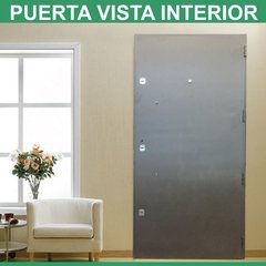 Puerta de chapa inyectada Nº 18 con 3 cerradura de seguridad y barral de acero inoxidable. De 0.80 x 2.00 - comprar online