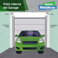 Portón Levadizo Automático de 2.55 x 2.05 Chapa 18 Artística - tienda online