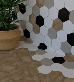 Hexagono Mate Porcelanato Acuarela 17,5x20 colores x m2 - comprar online