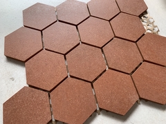 Imagen de Malla Revestimiento Ceramica Hexagono 70mm Colonial Rojizo