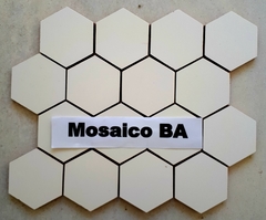 Malla Hexagonal Ceramica Hexagono 70mm Blanco Satinado - tienda online