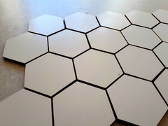 Malla Hexagonal Ceramica Hexagono 70mm Blanco Satinado - comprar online