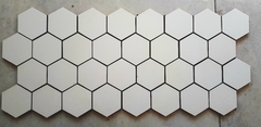 Malla Hexagonal Ceramica Hexagono 70mm Blanco Satinado en internet