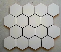 Malla Hexagonal Ceramica Hexagono 70mm Blanco Satinado