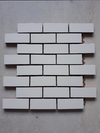 Revestimiento Ceramica Ladrillo Brick 3x8cm MALLA 27.5x29cm BLANCO O NEGRO