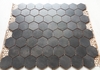 Malla Revestimiento Ceramica hexagono 70mm gris oscuro