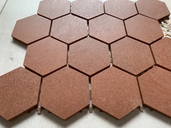 Malla Revestimiento Ceramica Hexagono 70mm Colonial Rojizo - comprar online