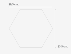 Imagen de Ceramica Hexa Mini Gris Oscuro 20,5x23,5cm X 1m2 (A PEDIDO)