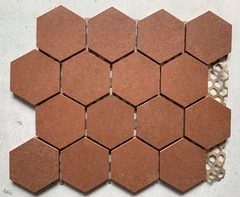 Malla Revestimiento Ceramica Hexagono 70mm Colonial Rojizo - tienda online