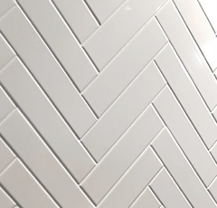 Azulejo Subway Finlandia Acuarela 5x20cm Soft Blanco Brillante - Mosaico BA