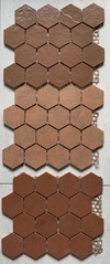 Malla Revestimiento Ceramica Hexagono 70mm Colonial Rojizo