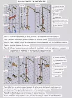 Imagen de Ducha Vintage Externa De Tres Funciones Con Cerámica Antigua valemma SFS331-AB