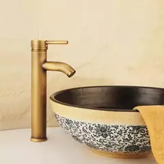 Griferia Monocomando Moderna De Baño Alta Bronce Antiguo valemma VOLGA 8338-AB - tienda online