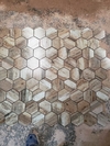 Malla 27x32cm Ceramica Hexagono 70mm SIMIL MADERA