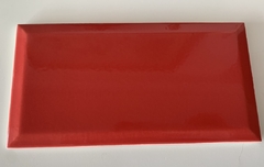 Azulejo Ceramica Acuarela Subway 10x20 Bisel Rojo - comprar online