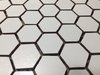 Venecita Hexagono Ceramica Hexagonal 34mm Blanco satinado Piso Pared