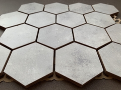 Malla Hexagonal Ceramica 70mm Ciment Gris - comprar online