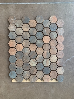 Malla Revestimiento Ceramica Hexagono 34mm Cotto Ferrite