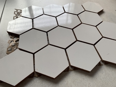 Malla Hexagonal Ceramica Hexagono 70mm Blanco Brillante - comprar online