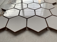 Malla Hexagonal Ceramica Hexagono 70mm Blanco Brillante en internet