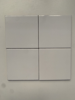 Azulejo 10x10cm Acuarela Blanco Brillante Segunda Calidad - tienda online