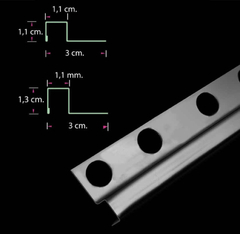 Perfil Cuadrado Brillante Acero Inoxidable 1,1x1,3x250 - comprar online