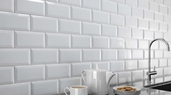 Ceramica Subway 10x20 Bisel Blanco Brillante Vilar Albaro