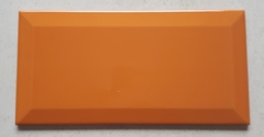 Azulejo Ceramica Española Subway 10x20cm Bisel NARANJA BRILLANTE - comprar online