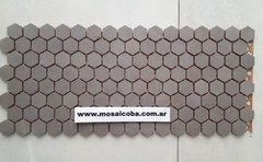 Malla Revestimiento Ceramica hexagono 34mm gris claro - Mosaico BA