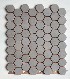 Malla Revestimiento Ceramica hexagono 34mm gris claro