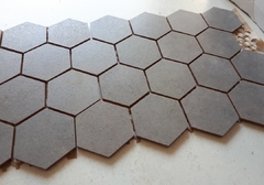 Venecita Malla Hexagonal Ceramica Hexagono 70mm Gris Claro en internet