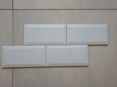 Ceramica Subway 10x20 Bisel Blanco Brillante Vilar Albaro en internet