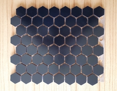 Malla hexagonal ceramica hexagono 34mm negro