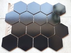 Venecita Malla Hexagonal Ceramica Hexagono 70mm Negro (A PEDIDO) - comprar online