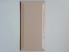 Azulejo Ceramica Española Subway 10x20cm Bisel LIMESTONE BEIGE BRILLANTE - comprar online