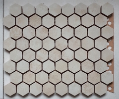 Malla Revestimiento Ceramica Ciment Arena Hexagono 34mm