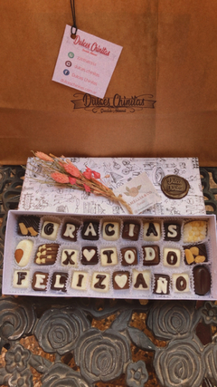 Choco-Mensaje grande, caja estampada